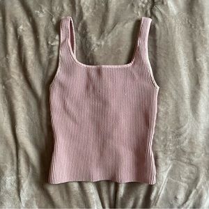 Babaton Sculpt knit square neck sleeve less top